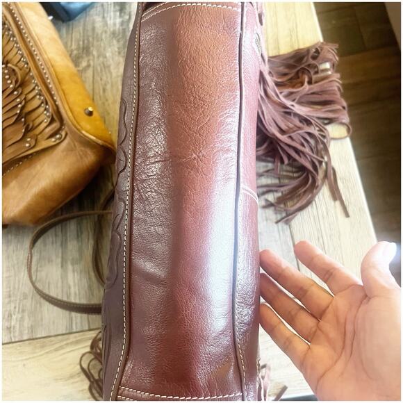 Ariat Ladies Victoria Leather Concealed Carry Satchel Purse A770009602 - Picture 8 of 12